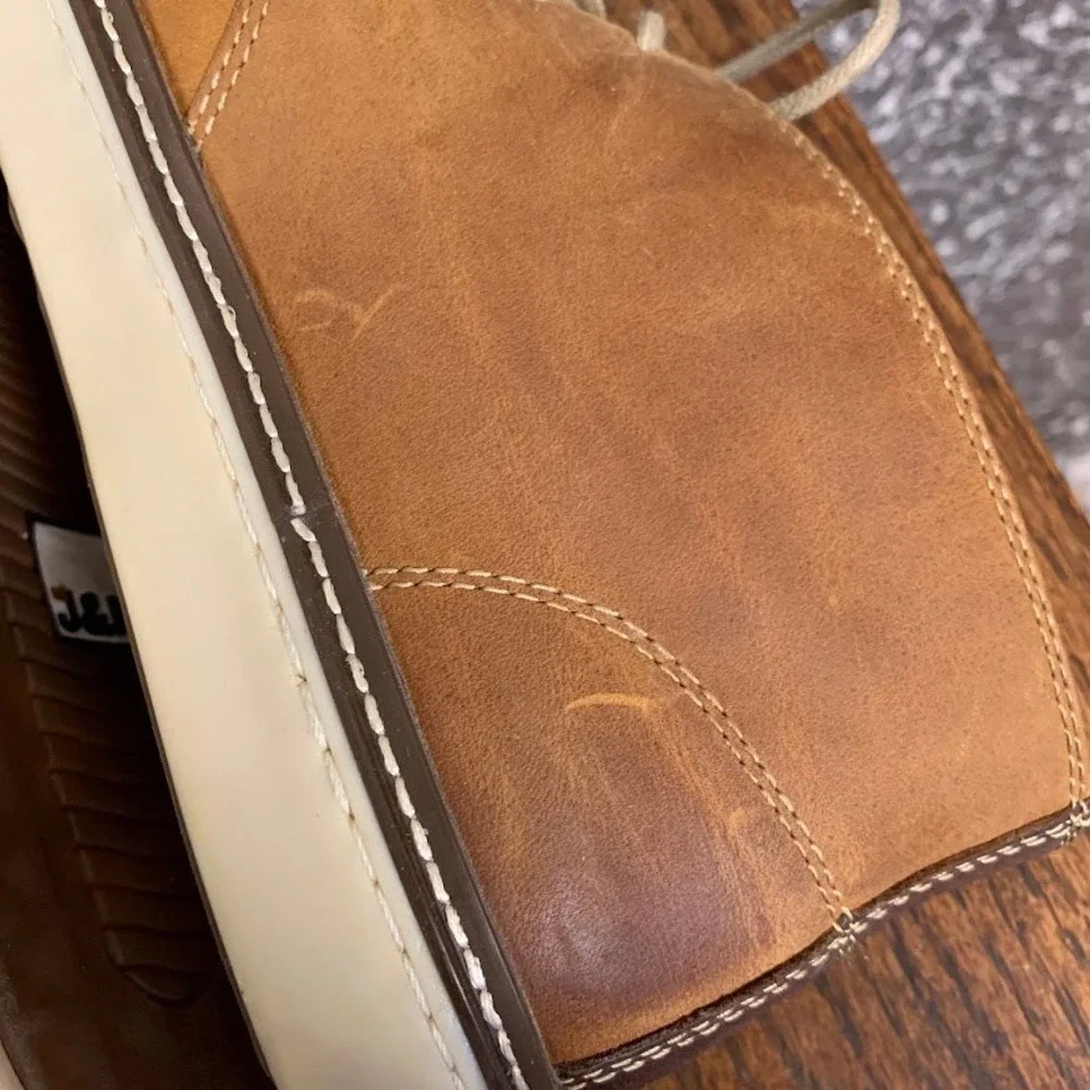 Johnston & Murphy Tan Leather McGuffey Chukka Boots Lace Up Mens 9.5